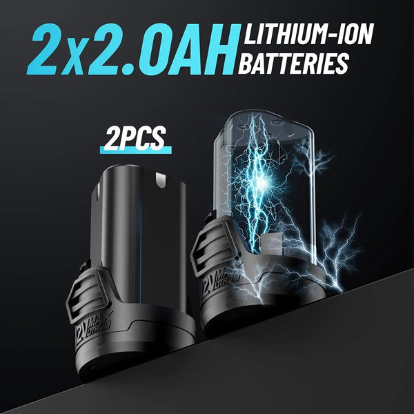 Planet Gates SEESII 3/8 Inch 55Nm Cordless Electric Wrench 6" Extended Ratchet Wrench 12V Rechargeable Car Repair Tool Set Angle Wrench