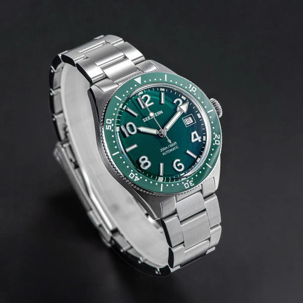 Planet Gates SEESTERN Diving Watch of Men Automatic Mechanical Wristwatches Seagul ST2130 Movement 20bar Waterproof Luminous Domed Crystal