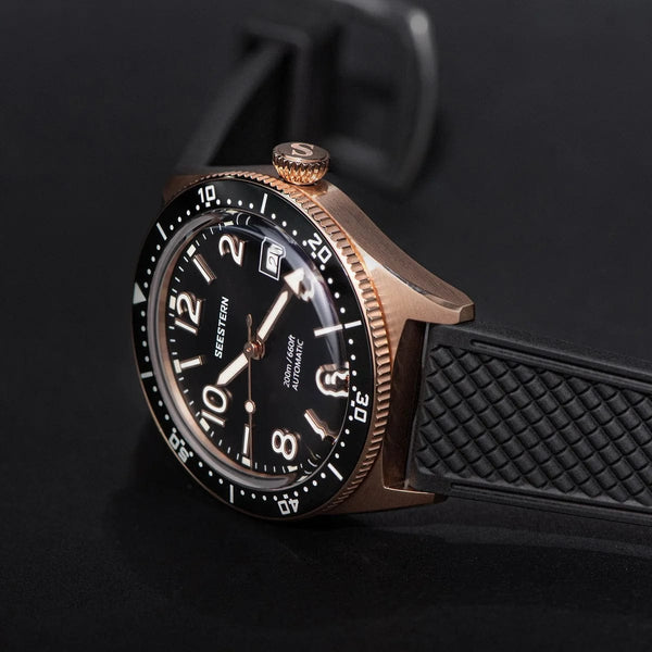 Planet Gates SEESTERN Diving Watch of Men Automatic Mechanical Wristwatches Seagul ST2130 Movement 20bar Waterproof Luminous Domed Crystal