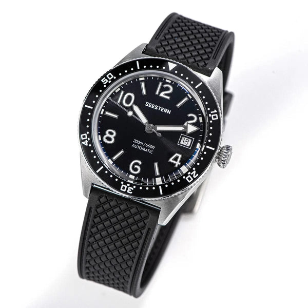 Planet Gates SEESTERN Diving Watch of Men Automatic Mechanical Wristwatches Seagul ST2130 Movement 20bar Waterproof Luminous Domed Crystal