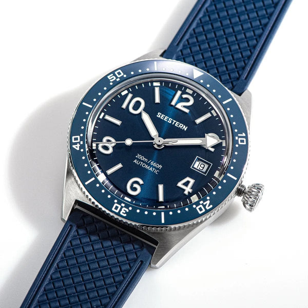 Planet Gates SEESTERN Diving Watch of Men Automatic Mechanical Wristwatches Seagul ST2130 Movement 20bar Waterproof Luminous Domed Crystal