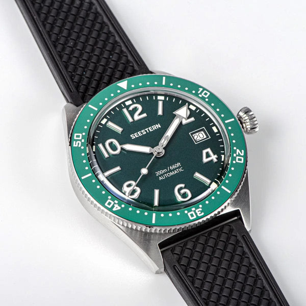 Planet Gates SEESTERN Diving Watch of Men Automatic Mechanical Wristwatches Seagul ST2130 Movement 20bar Waterproof Luminous Domed Crystal