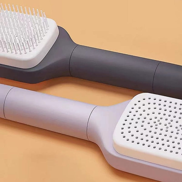 Planet Gates Self Cleaning Hairbrush Women Hair Brush One-key Cleaning Hair Loss Airbag Scalp Massage Comb Anti-Static Hairbrush