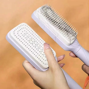 Planet Gates Self Cleaning Hairbrush Women Hair Brush One-key Cleaning Hair Loss Airbag Scalp Massage Comb Anti-Static Hairbrush