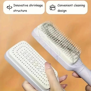Planet Gates Self-Cleaning Scalp Massage Comb Air-bag Hair Comb Portable Anti-Detangling Hair Brush For Hair Styling One-key Cleaning Tools