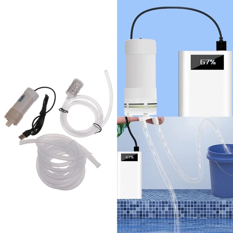 Planet Gates Self Priming Water Pump with USB Power Supply, Draining Standing Water, Balconies, Waterlogging, Fish Water