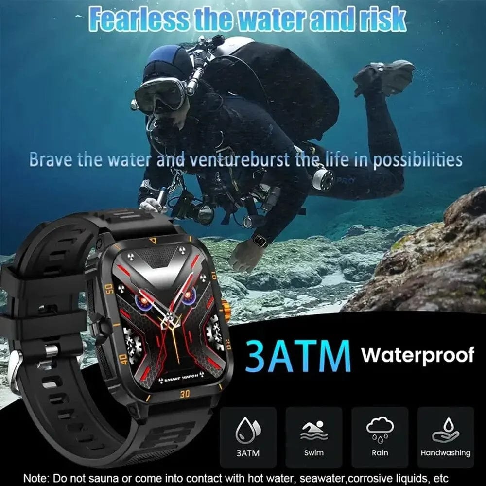 Planet Gates SENBONO Military Smart Watch Men IP68 3ATM Waterproof Outdoor Sports Fitness Tracker 24H Health Monitor Smartwatch Men 430mAh