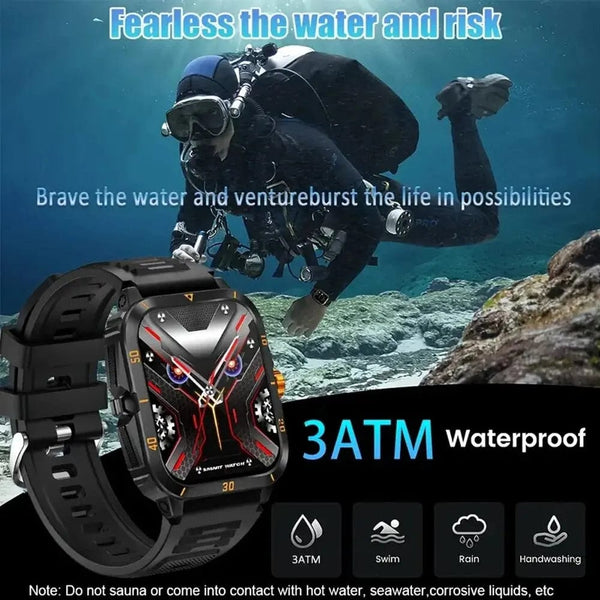 Planet Gates SENBONO Military Smart Watch Men IP68 3ATM Waterproof Outdoor Sports Fitness Tracker 24H Health Monitor Smartwatch Men 430mAh