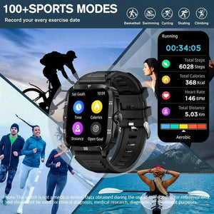Planet Gates SENBONO Military Smart Watch Men IP68 3ATM Waterproof Outdoor Sports Fitness Tracker 24H Health Monitor Smartwatch Men 430mAh