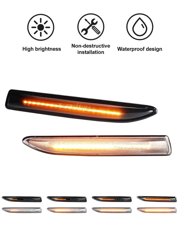 Planet Gates Sequential  LED Dynamic Turn Signal Side Marker Light Blinker For Ford Mondeo Mk4 Hatchback Saloon Estate (BA7) 2007-2015