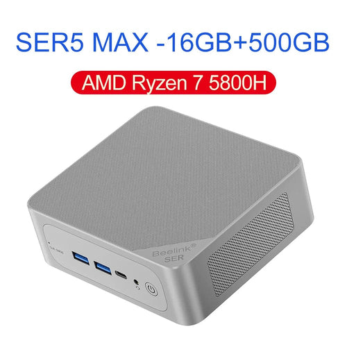 Planet Gates SER5 Max 16G500G / AMD R7 5800H / EU | belgium Beelink Ryzen 7 5800H SER5 Pro Max Mini PC AMD DDR4 16GB RAM 500GB NVME SSD Support WiFi6 4K HD Triple Screen Desktop Computer