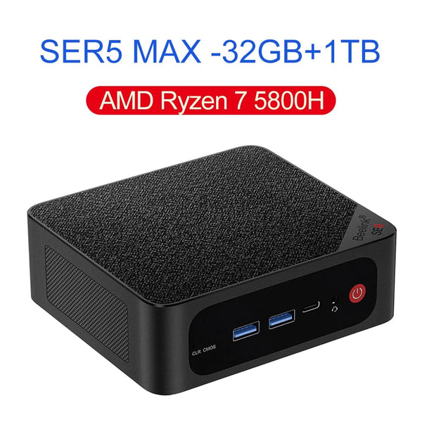 Planet Gates SER5 Max 32G1T / AMD R7 5800H / EU | belgium Beelink Ryzen 7 5800H SER5 Pro Max Mini PC AMD DDR4 16GB RAM 500GB NVME SSD Support WiFi6 4K HD Triple Screen Desktop Computer