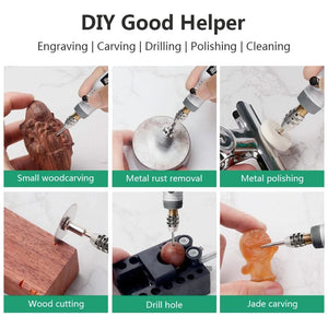 Planet Gates Set 1 24PCS 3 Speed USB Cordless Rotary Tool Dremel DIY Mini Drill Engraving Pen Electric USB Mini Wireless Drill With Accessories Set