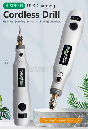 Planet Gates Set 1 24PCS 3 Speed USB Cordless Rotary Tool Dremel DIY Mini Drill Engraving Pen Electric USB Mini Wireless Drill With Accessories Set