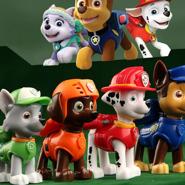 Planet Gates set 12pcs Paw Patrol Patrulla Canina Anime Action Figures Puppy Patrol Mini Dolls Kids Toy Models 4-10cm Cake Decoration Gifts
