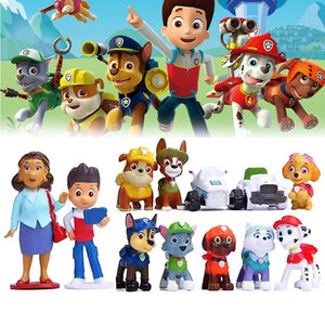 Planet Gates set 12pcs Paw Patrol Patrulla Canina Anime Action Figures Puppy Patrol Mini Dolls Kids Toy Models 4-10cm Cake Decoration Gifts