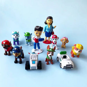 Planet Gates set 12pcs Paw Patrol Patrulla Canina Anime Action Figures Puppy Patrol Mini Dolls Kids Toy Models 4-10cm Cake Decoration Gifts