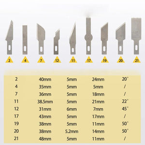 Planet Gates Set 13Pcs Carving Knife Craft Sculpture Paper Cutting Blade Precision Engraving Cutter Non-Slip Hand Tool DIY Art Hobby Repair Set