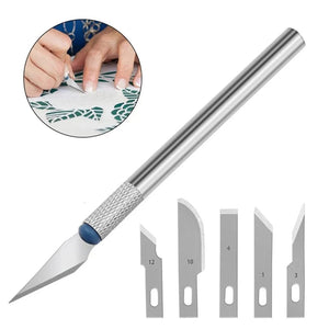 Planet Gates Set 13Pcs Carving Knife Craft Sculpture Paper Cutting Blade Precision Engraving Cutter Non-Slip Hand Tool DIY Art Hobby Repair Set