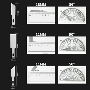 Planet Gates Set 13Pcs Carving Knife Craft Sculpture Paper Cutting Blade Precision Engraving Cutter Non-Slip Hand Tool DIY Art Hobby Repair Set