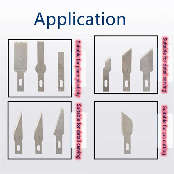 Planet Gates Set 13Pcs Carving Knife Craft Sculpture Paper Cutting Blade Precision Engraving Cutter Non-Slip Hand Tool DIY Art Hobby Repair Set
