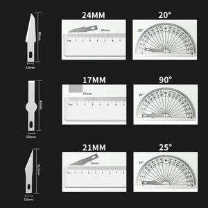 Planet Gates Set 13Pcs Carving Knife Craft Sculpture Paper Cutting Blade Precision Engraving Cutter Non-Slip Hand Tool DIY Art Hobby Repair Set