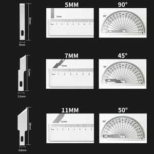 Planet Gates Set 13Pcs Carving Knife Craft Sculpture Paper Cutting Blade Precision Engraving Cutter Non-Slip Hand Tool DIY Art Hobby Repair Set