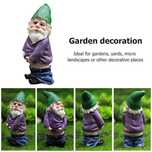 Planet Gates set 1pc Fairy Garden Drunk Gnomes Miniature Ornaments Set Mini Dwarf Bonfire Statues for Planter Flowerpot Decor Accessories