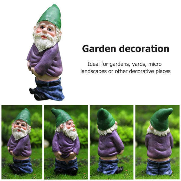 Planet Gates set 1pc Fairy Garden Drunk Gnomes Miniature Ornaments Set Mini Dwarf Bonfire Statues for Planter Flowerpot Decor Accessories