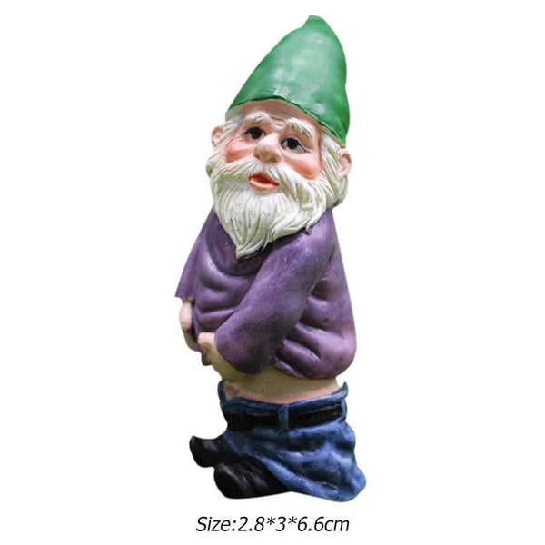 Planet Gates set 1pc Fairy Garden Drunk Gnomes Miniature Ornaments Set Mini Dwarf Bonfire Statues for Planter Flowerpot Decor Accessories