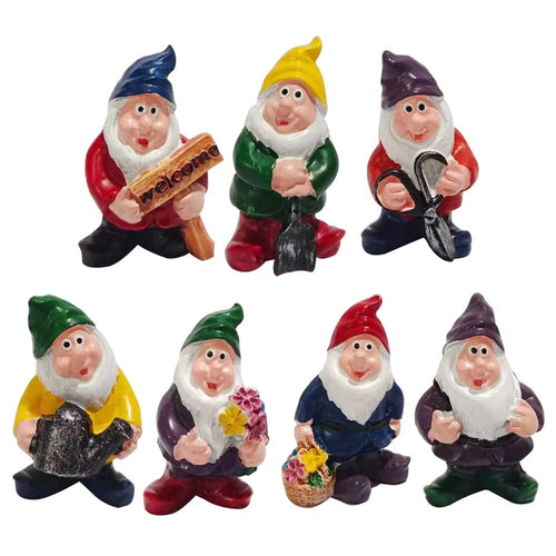Planet Gates set 1pc Fairy Garden Drunk Gnomes Miniature Ornaments Set Mini Dwarf Bonfire Statues for Planter Flowerpot Decor Accessories