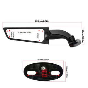 Planet Gates Set 1set Motorcycle Modified Universal Fixed Wind Wing Rearview MirrorSpoiler For Kawasaki For Yamaha For Honda For Ducati