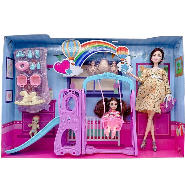 Planet Gates Set 2 / No Box Handmade Doll Accessories Baby Dolls Pregnant Mom Lady Father Dad For Barbiess Game Christmas Birthday Gift, Assemble Required