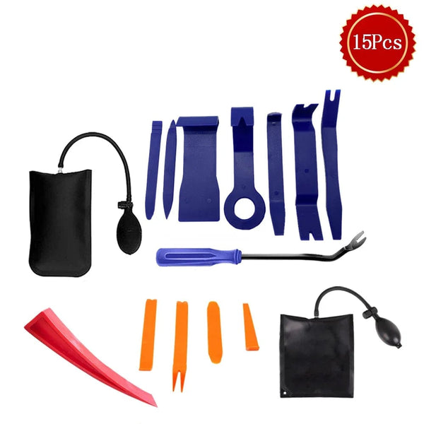 Planet Gates Set 3 New Car Tool Kit Door Open Grabber Lockout Lock Pick Set Long Range Reach Hooking Key Lost In Truck Air Wedge Bag Pump Auto Tool