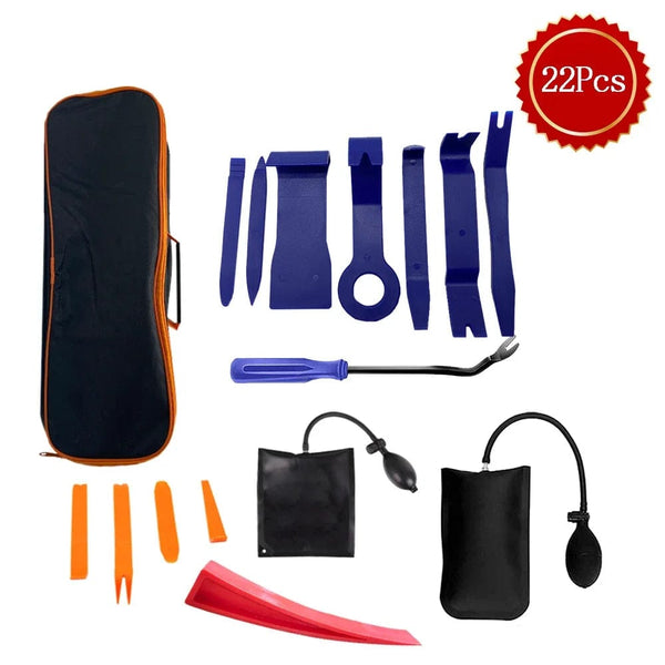 Planet Gates Set 3 New Car Tool Kit Door Open Grabber Lockout Lock Pick Set Long Range Reach Hooking Key Lost In Truck Air Wedge Bag Pump Auto Tool