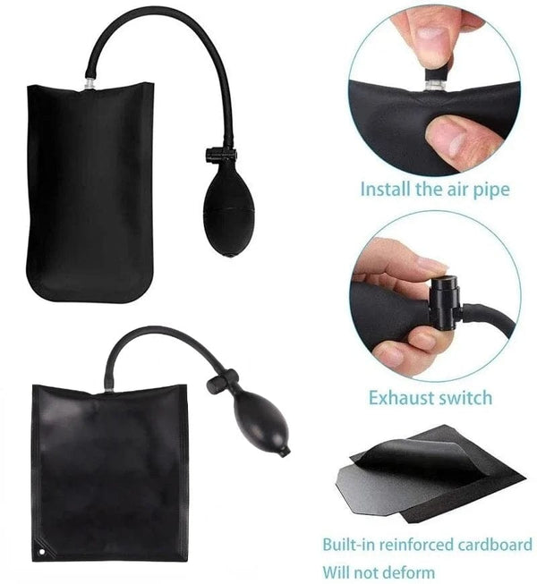 Planet Gates Set 3 New Car Tool Kit Door Open Grabber Lockout Lock Pick Set Long Range Reach Hooking Key Lost In Truck Air Wedge Bag Pump Auto Tool