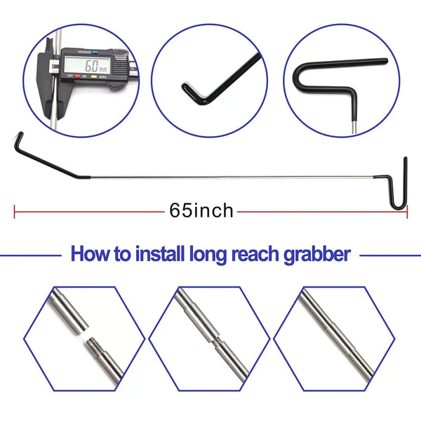 Planet Gates Set 3 New Car Tool Kit Door Open Grabber Lockout Lock Pick Set Long Range Reach Hooking Key Lost In Truck Air Wedge Bag Pump Auto Tool