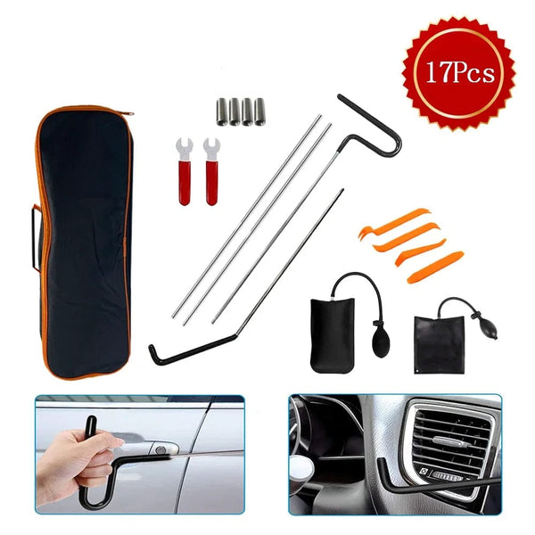 Planet Gates Set 3 New Car Tool Kit Door Open Grabber Lockout Lock Pick Set Long Range Reach Hooking Key Lost In Truck Air Wedge Bag Pump Auto Tool