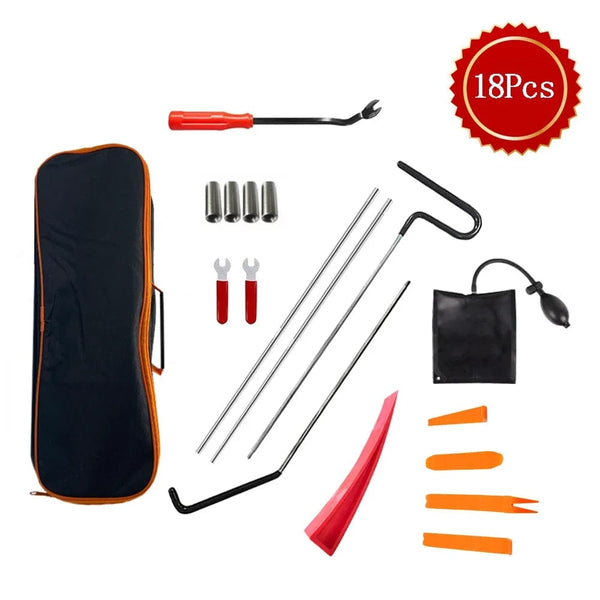 Planet Gates Set 3 New Car Tool Kit Door Open Grabber Lockout Lock Pick Set Long Range Reach Hooking Key Lost In Truck Air Wedge Bag Pump Auto Tool