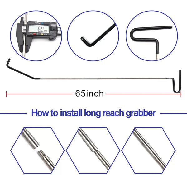 Planet Gates Set 3 New Car Tool Kit Door Open Grabber Lockout Lock Pick Set Long Range Reach Hooking Key Lost In Truck Air Wedge Bag Pump Auto Tool