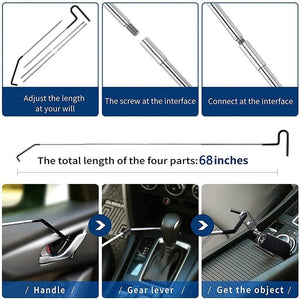 Planet Gates Set 3 New Car Tool Kit Door Open Grabber Lockout Lock Pick Set Long Range Reach Hooking Key Lost In Truck Air Wedge Bag Pump Auto Tool