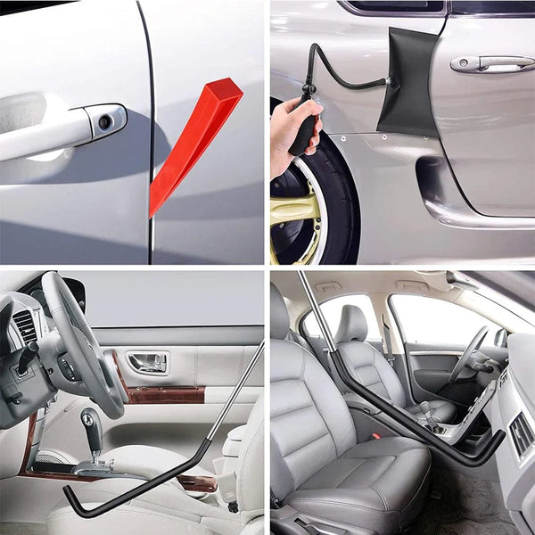 Planet Gates Set 3 New Car Tool Kit Door Open Grabber Lockout Lock Pick Set Long Range Reach Hooking Key Lost In Truck Air Wedge Bag Pump Auto Tool