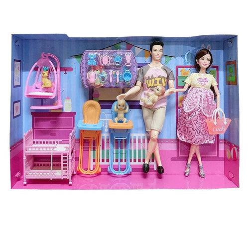 Planet Gates Set 4 / No Box Handmade Doll Accessories Baby Dolls Pregnant Mom Lady Father Dad For Barbiess Game Christmas Birthday Gift, Assemble Required