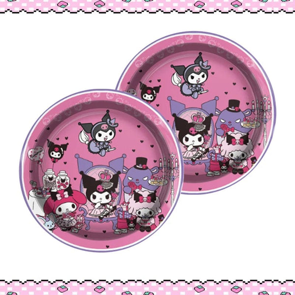 Planet Gates Set-48pcs-6 / CHINA Kuromi Birthday Party Decoration My Melody Party Supplies Pink Tablecloth Cups Balloons 9 Plates Banner Baby Shower Supplies Toy