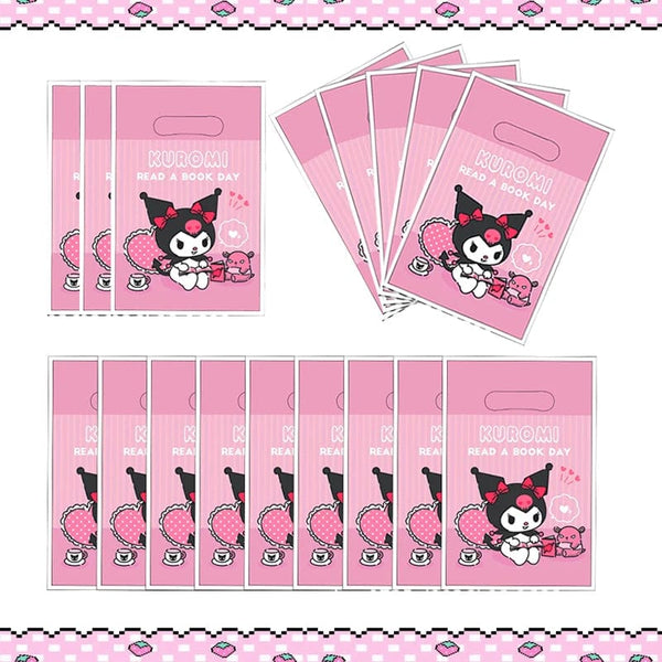 Planet Gates Set-48pcs-6 / CHINA Kuromi Birthday Party Decoration My Melody Party Supplies Pink Tablecloth Cups Balloons 9 Plates Banner Baby Shower Supplies Toy