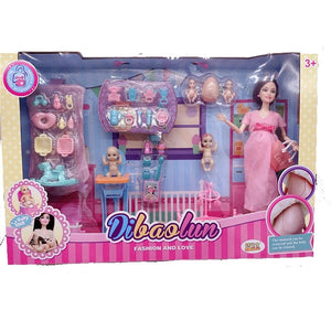 Planet Gates Set 5 / No Box Handmade Doll Accessories Baby Dolls Pregnant Mom Lady Father Dad For Barbiess Game Christmas Birthday Gift, Assemble Required