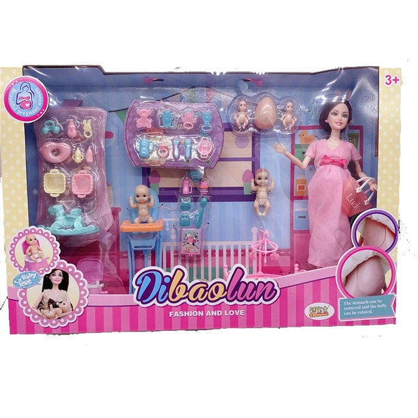 Planet Gates Set 5 / No Box Handmade Doll Accessories Baby Dolls Pregnant Mom Lady Father Dad For Barbiess Game Christmas Birthday Gift, Assemble Required