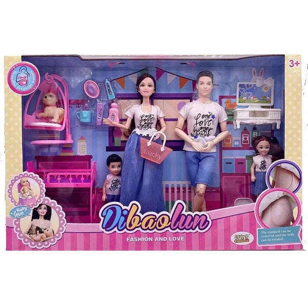 Planet Gates Set 7 / No Box Handmade Doll Accessories Baby Dolls Pregnant Mom Lady Father Dad For Barbiess Game Christmas Birthday Gift, Assemble Required