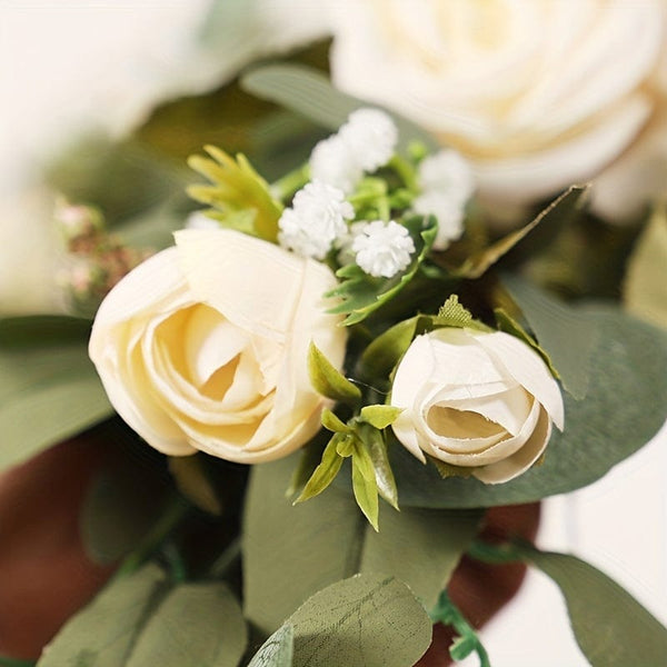 Planet Gates Set, Artificial Flowers Wedding Welcome Card Decoration Set, Red And White Rose Proposal Engagement Party Ceremony Flowers Outdoor Wedding Arch Flower Decoration Reception Background Of The Floral Decoration