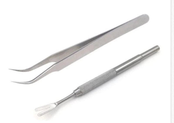 Planet Gates Set BC Quality Stainless Steel Pet Flea Remover Tool Scratching Hook Tweezers Clips Set Cat Dog Tick Removal Tool Pet Grooming Supplies